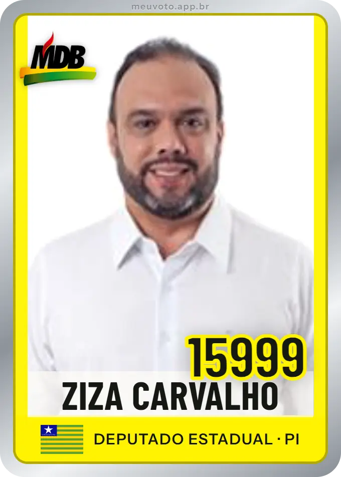 Carta de Ziza Carvalho, número 15999, MDB