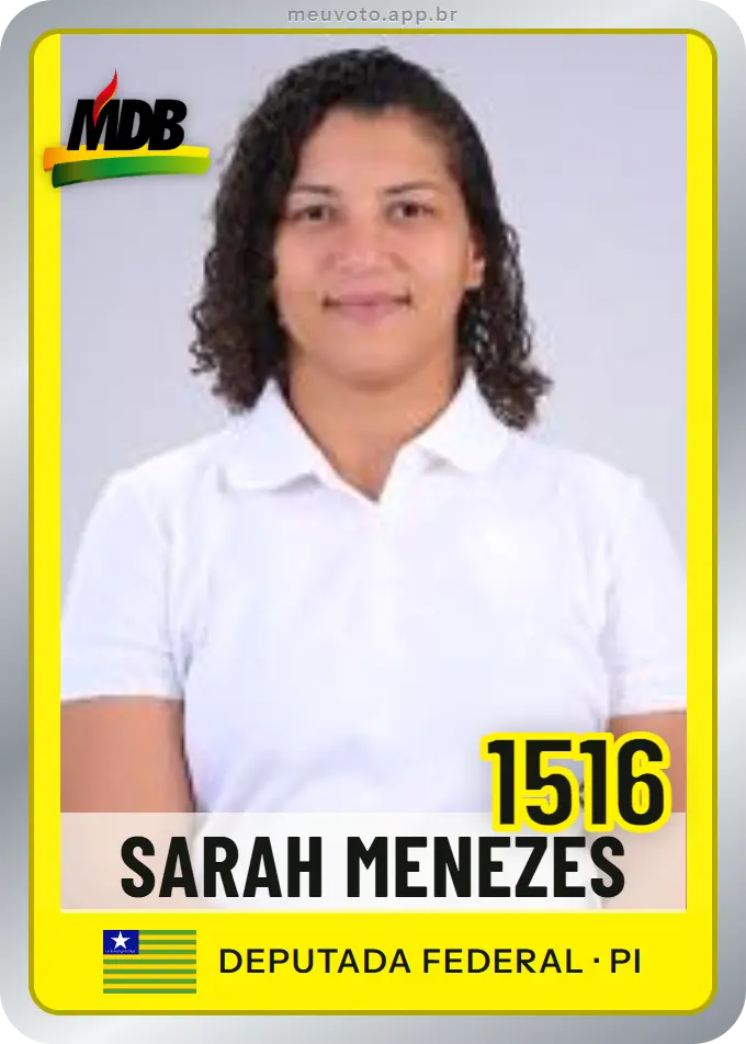 Carta de Sarah Menezes, número 1516, MDB