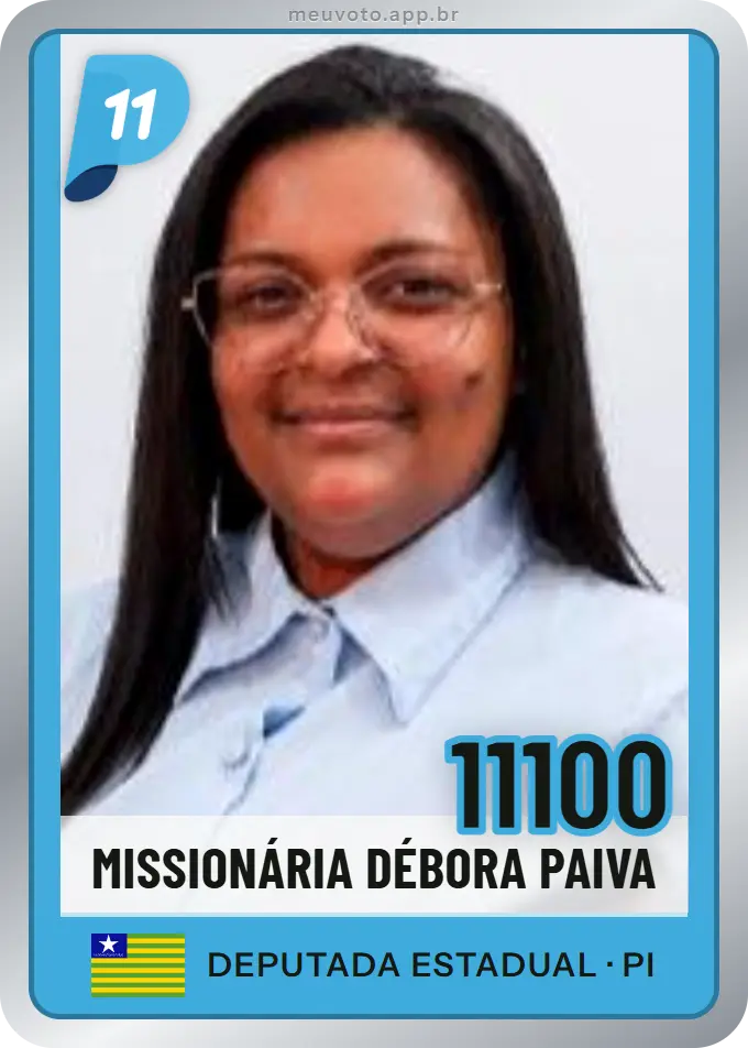 Carta de Missionária Débora Paiva, número 11100, PP