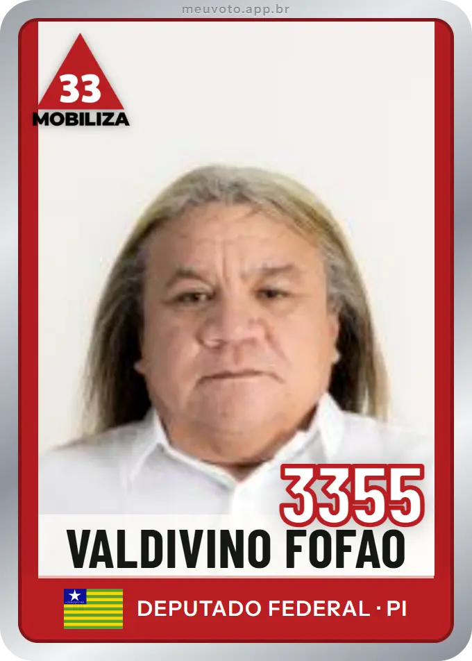 Carta de Valdivino Fofão, número 3355, Mobiliza