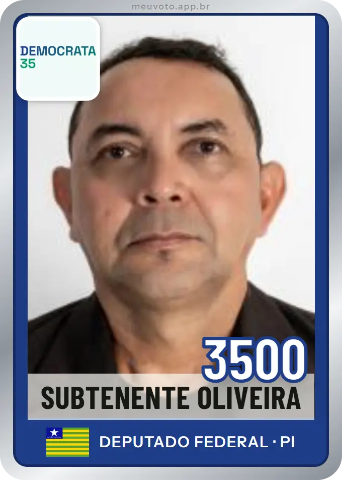 Carta de Subtenente Oliveira, número 3500, Democrata