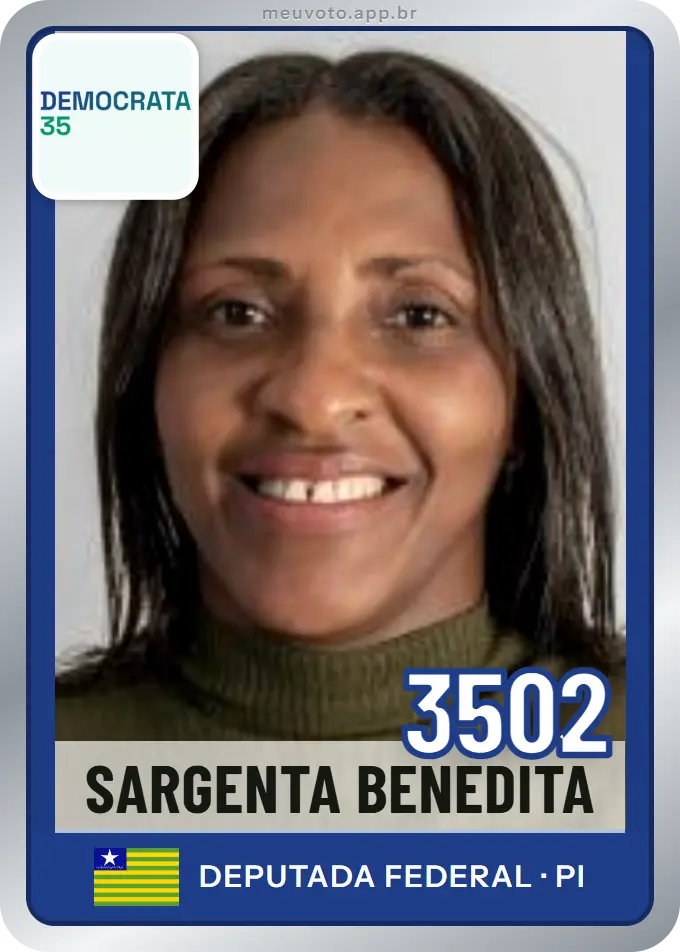Carta de Sargenta Benedita, número 3502, Democrata