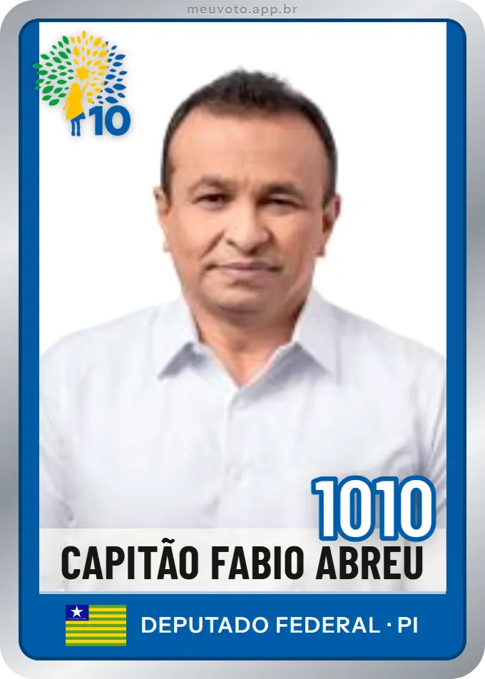 Carta de Capitão Fabio Abreu, número 1010, Republicanos