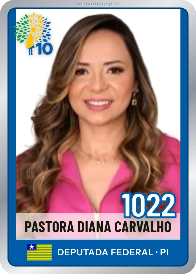 Carta de Pastora Diana Carvalho, número 1022, Republicanos
