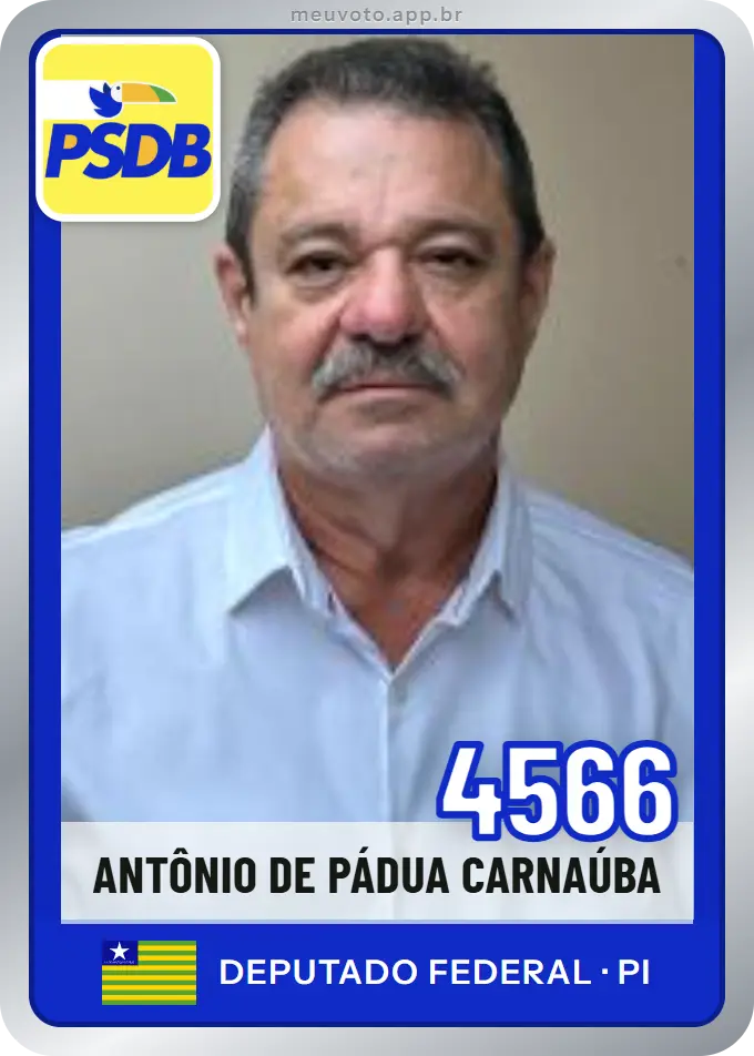 Carta de Antônio de Pádua Carnaúba, número 4566, PSDB