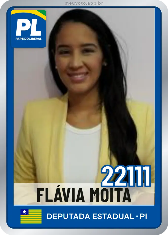 Carta de Flávia Moita, número 22111, PL