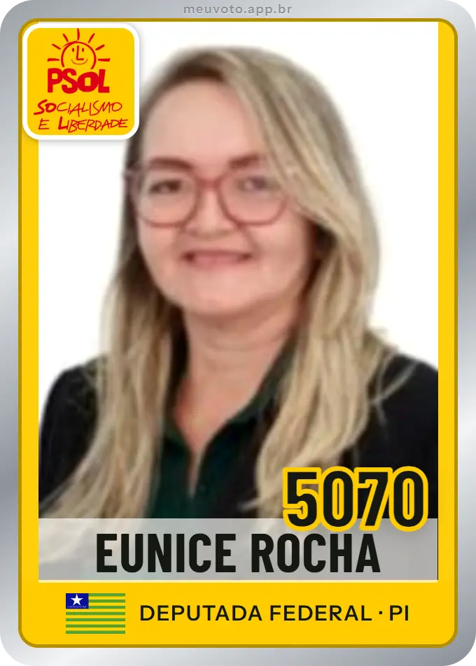 Carta de Eunice Rocha, número 5070, PSOL