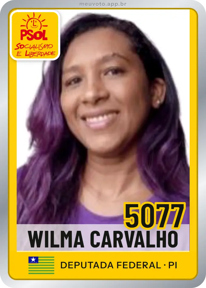 Carta de Wilma Carvalho, número 5077, PSOL