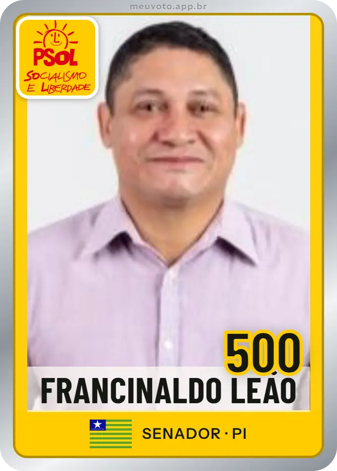 Carta de Francinaldo Leão, número 500, PSOL