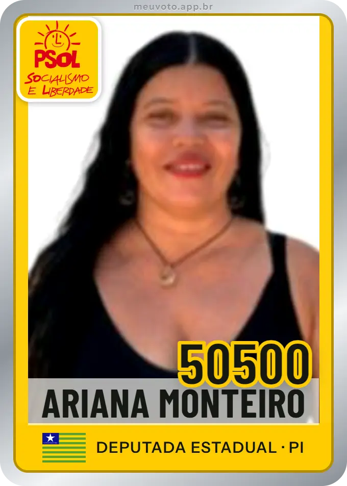 Carta de Ariana Monteiro, número 50500, PSOL