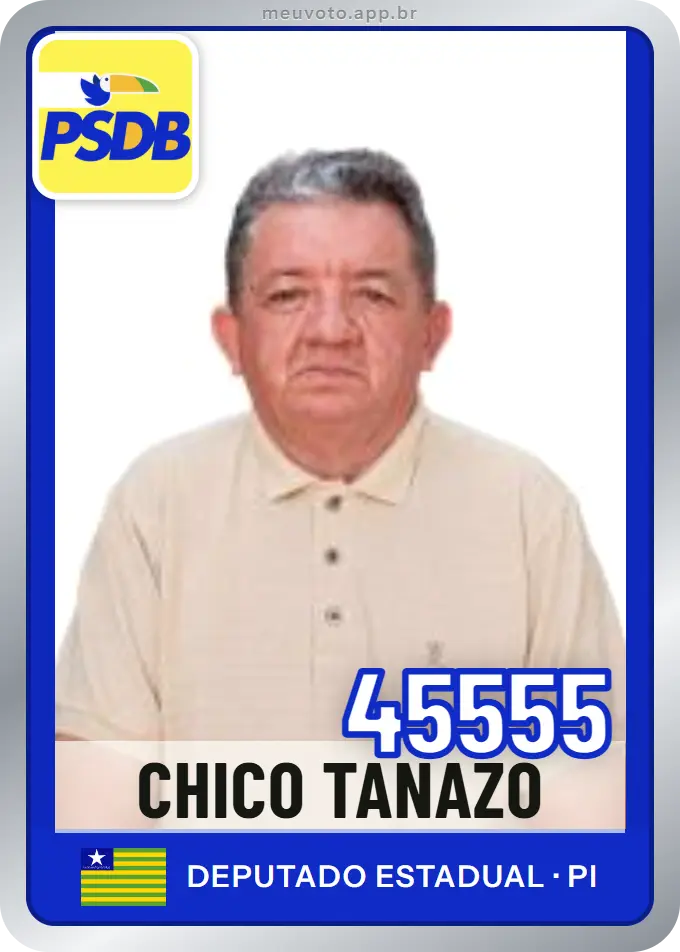 Carta de Chico Tanazo, número 45555, PSDB
