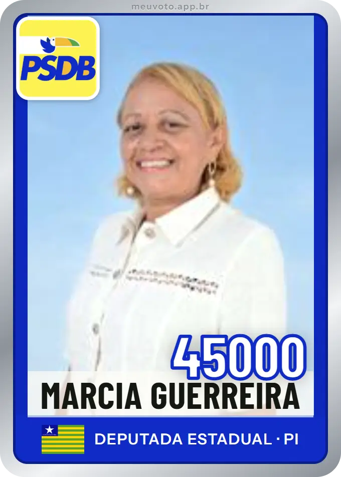 Carta de Marcia Guerreira, número 45000, PSDB