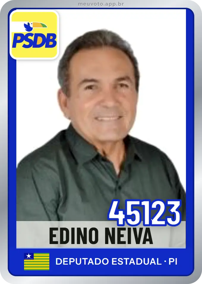 Carta de Edino Neiva, número 45123, PSDB