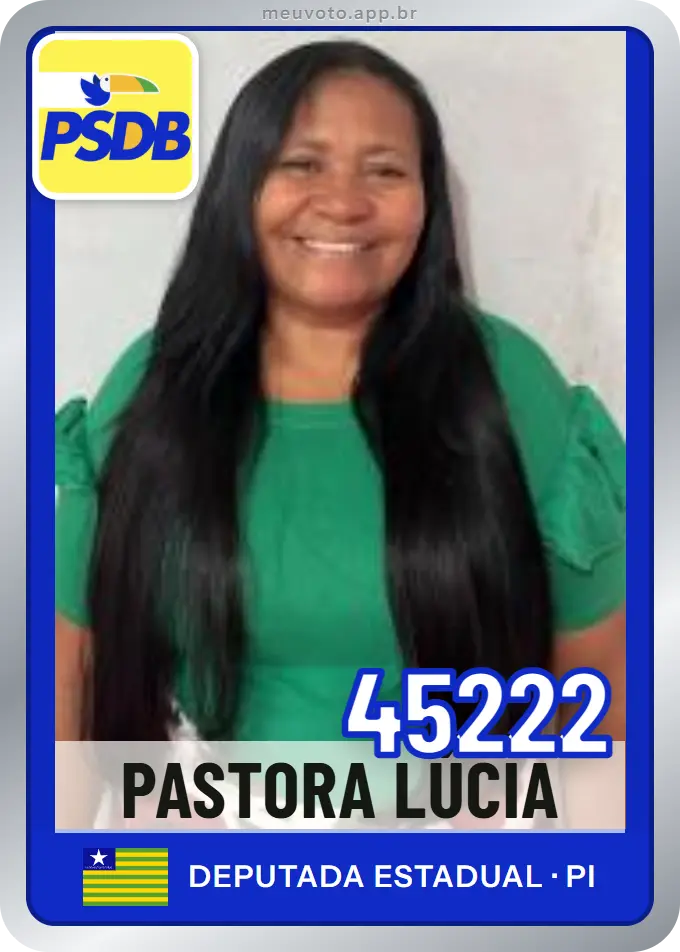 Carta de Pastora Lúcia, número 45222, PSDB