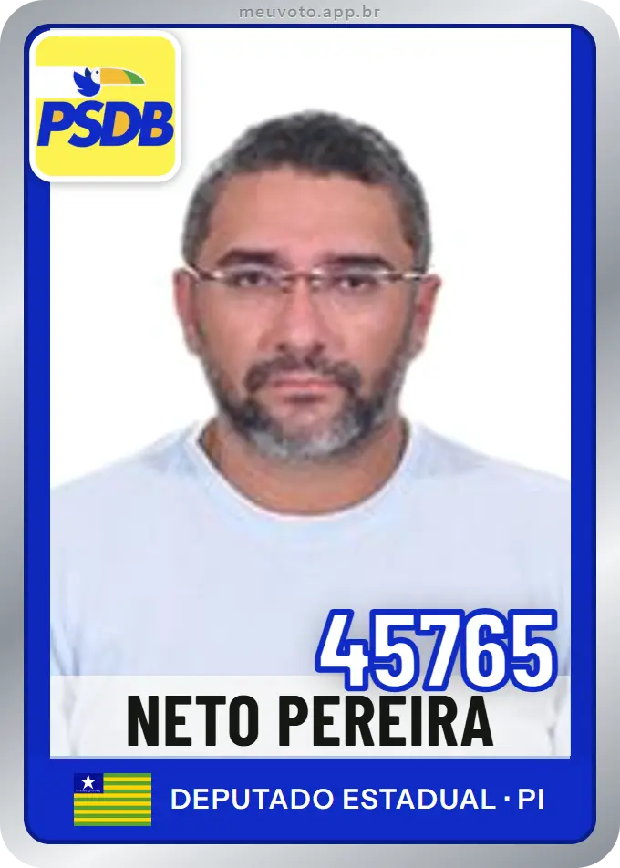 Carta de Neto Pereira, número 45765, PSDB