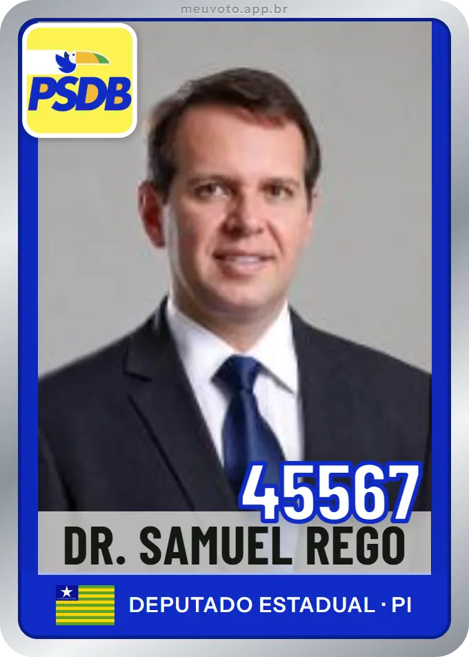 Carta de Dr. Samuel Rego, número 45567, PSDB