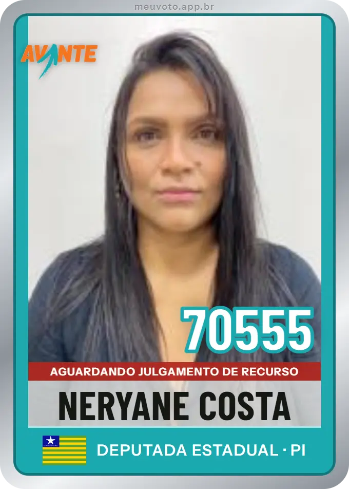 Carta de Neryane Costa, número 70555, Avante