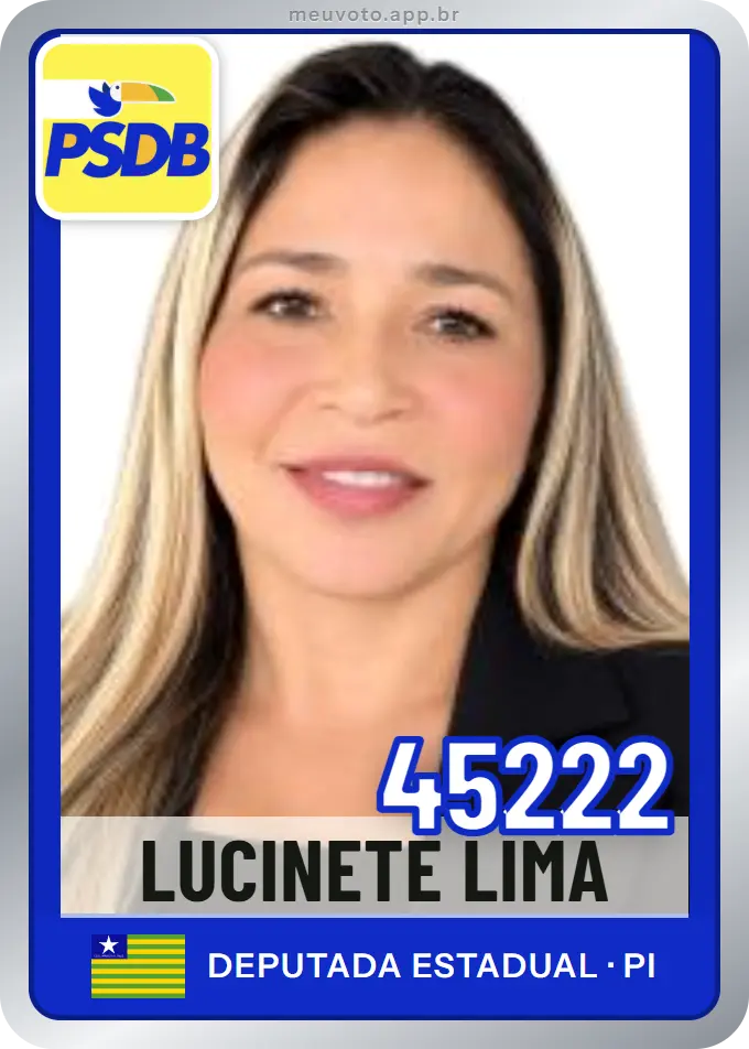 Carta de Lucinete Lima, número 45222, PSDB