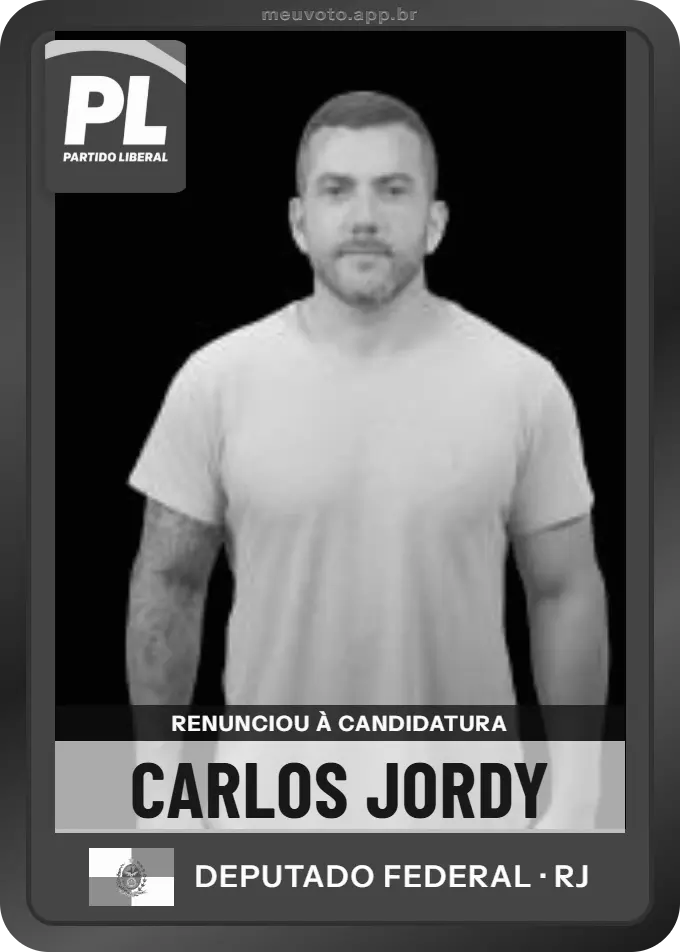 Carta de Carlos Jordy, PL. Renunciou à candidatura e não vai à urna.