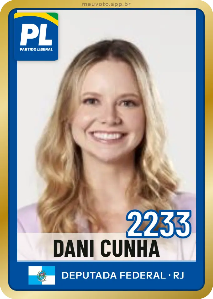 Carta de Dani Cunha, número 2233, PL