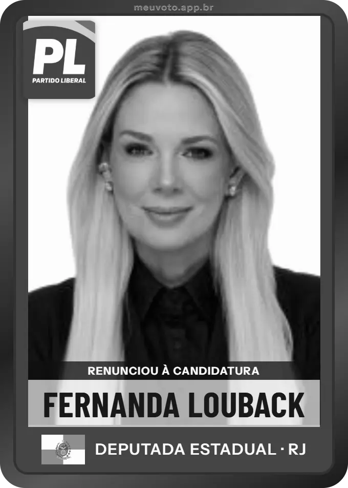 Carta de Fernanda Louback, PL. Renunciou à candidatura e não vai à urna.
