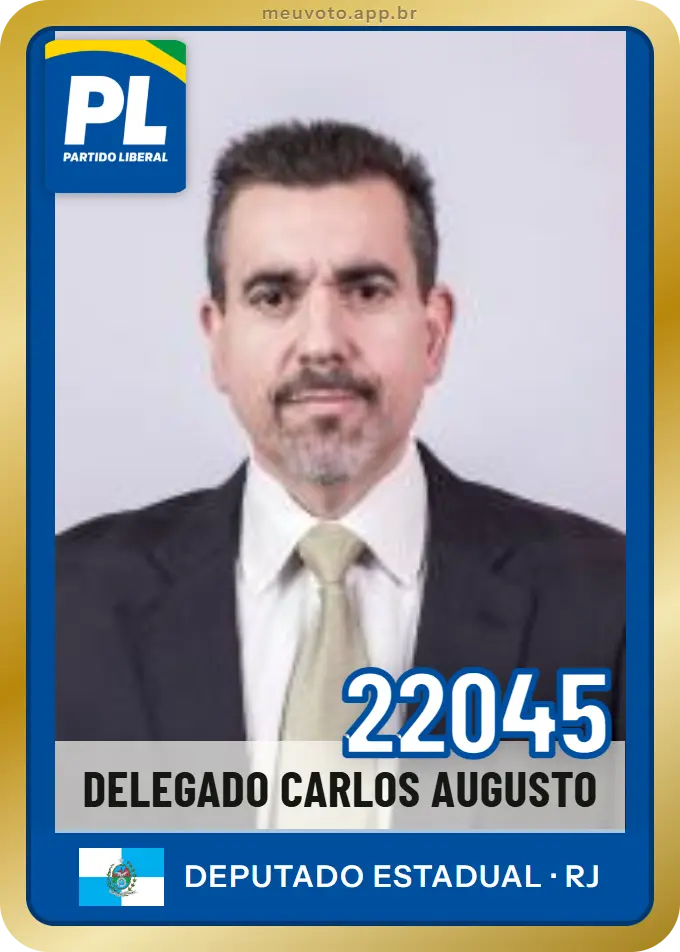 Carta de Delegado Carlos Augusto, número 22045, PL