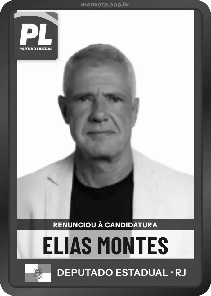 Carta de Elias Montes, PL. Renunciou à candidatura e não vai à urna.