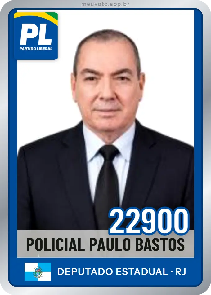 Carta de Policial Paulo Bastos, número 22900, PL
