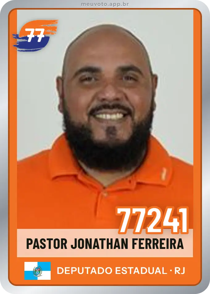 Carta de Pastor Jonathan Ferreira, número 77241, Solidariedade