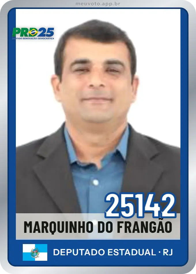 Carta de Marquinho do Frangão, número 25142, PRD