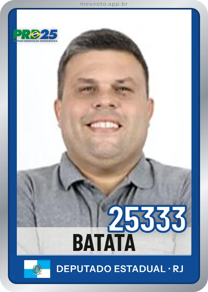 Carta de Batata, número 25333, PRD