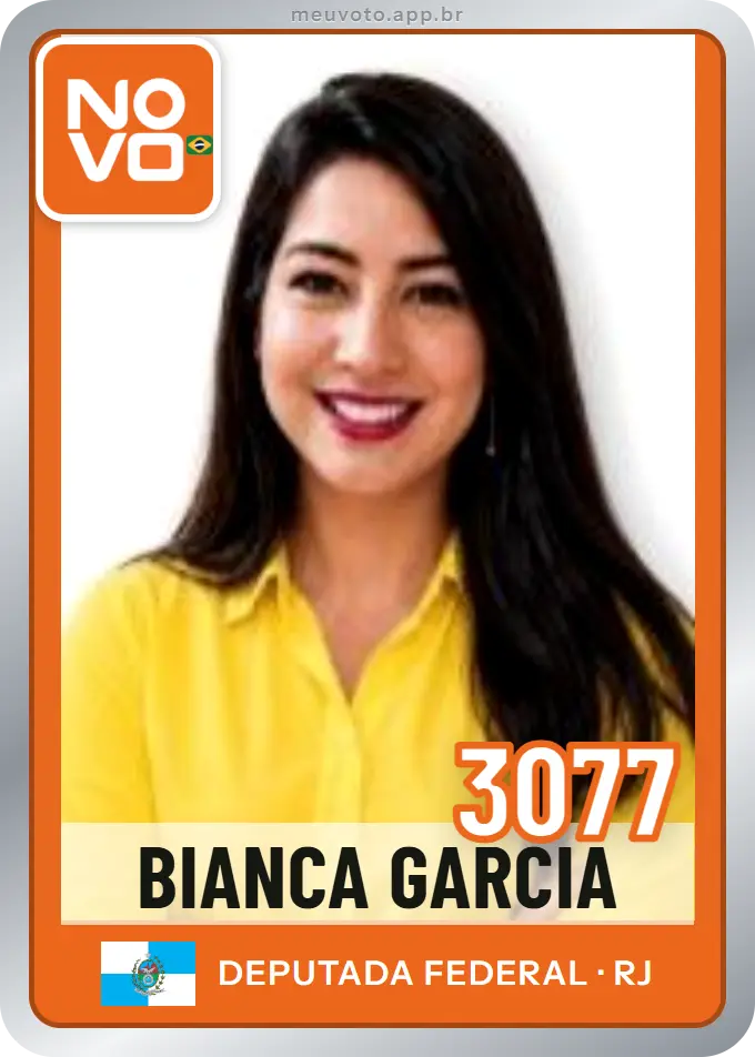 Carta de Bianca Garcia, número 3077, Novo