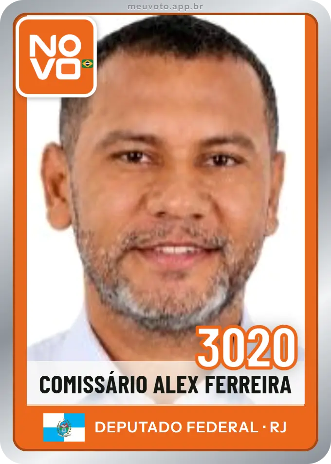 Carta de Comissário Alex Ferreira, número 3020, Novo