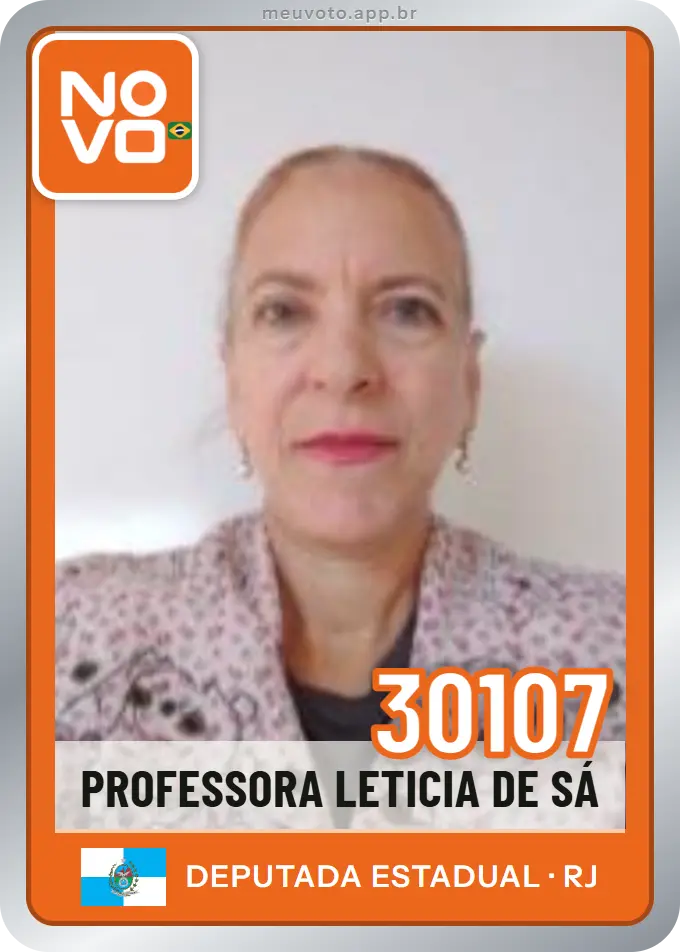 Carta de Professora Leticia de Sá, número 30107, Novo