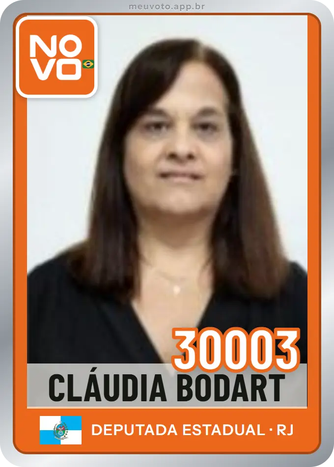 Carta de Cláudia Bodart, número 30003, Novo