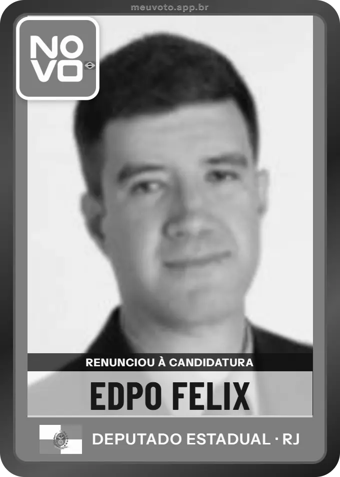 Carta de Edpo Felix, Novo. Renunciou à candidatura e não vai à urna.