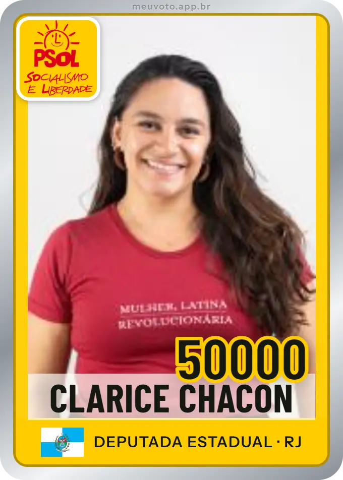 Carta de Clarice Chacon, número 50000, PSOL