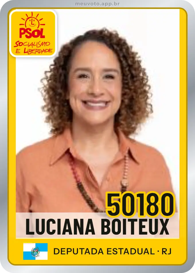 Carta de Luciana Boiteux, número 50180, PSOL