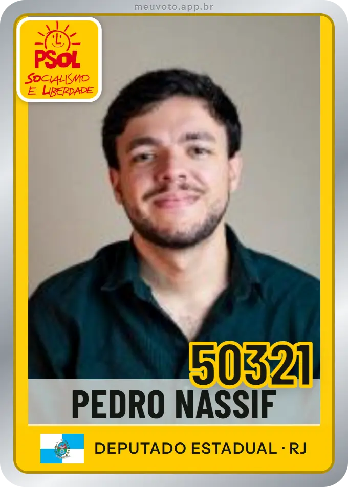 Carta de Pedro Nassif, número 50321, PSOL