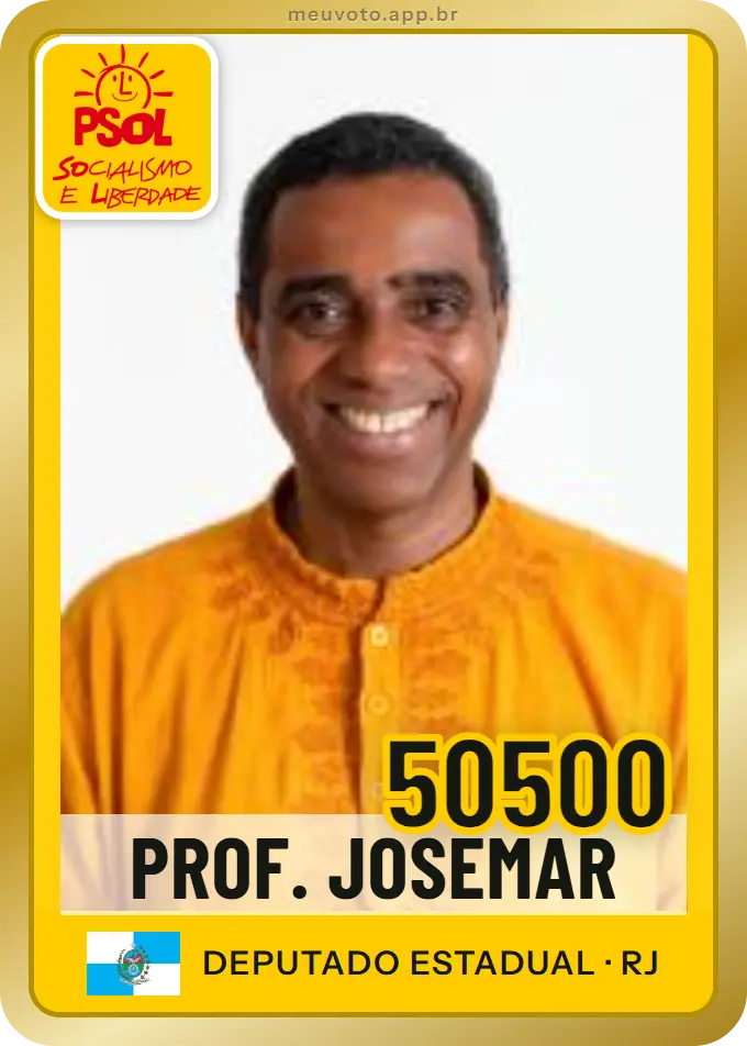 Carta de Prof. Josemar, número 50500, PSOL