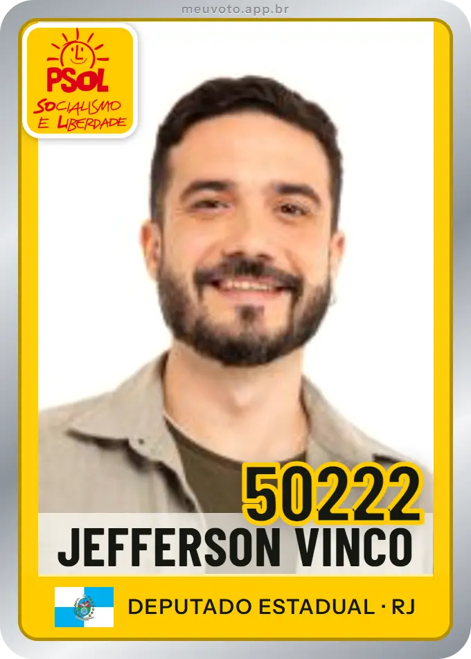 Carta de Jefferson Vinco, número 50222, PSOL