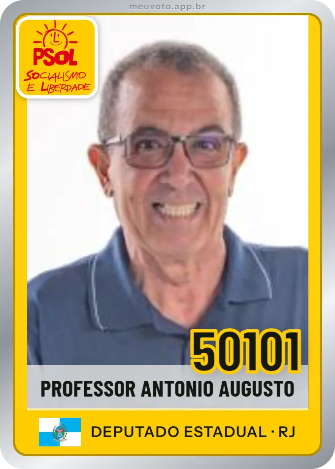 Carta de Professor Antonio Augusto, número 50101, PSOL