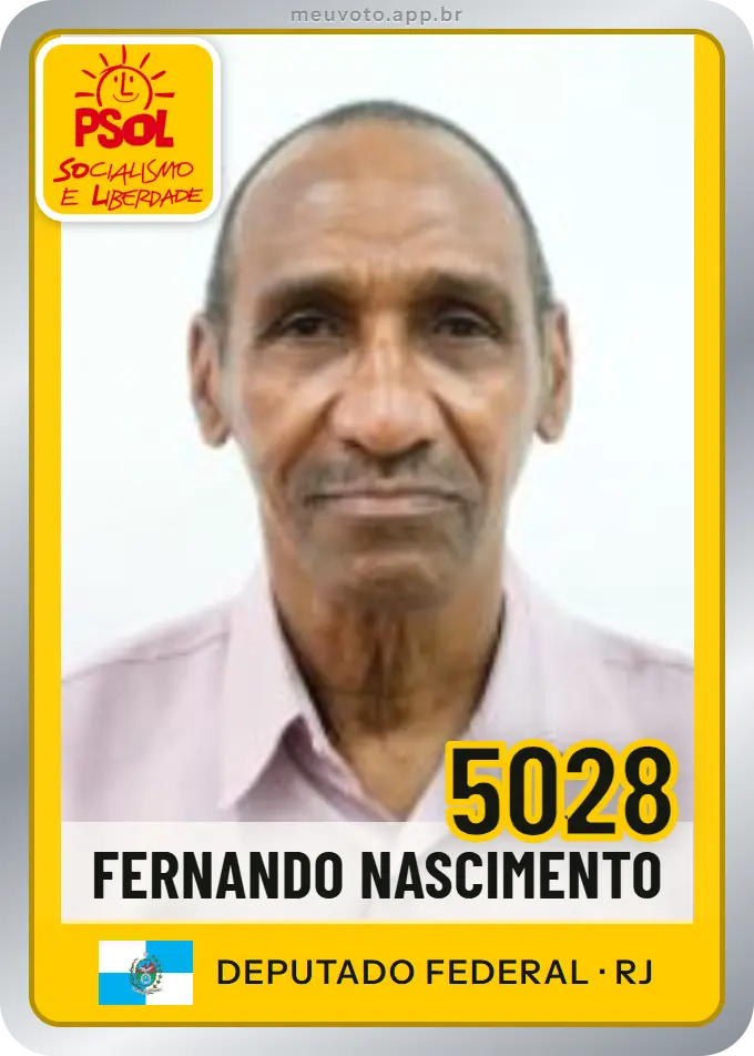 Carta de Fernando Nascimento, número 5028, PSOL