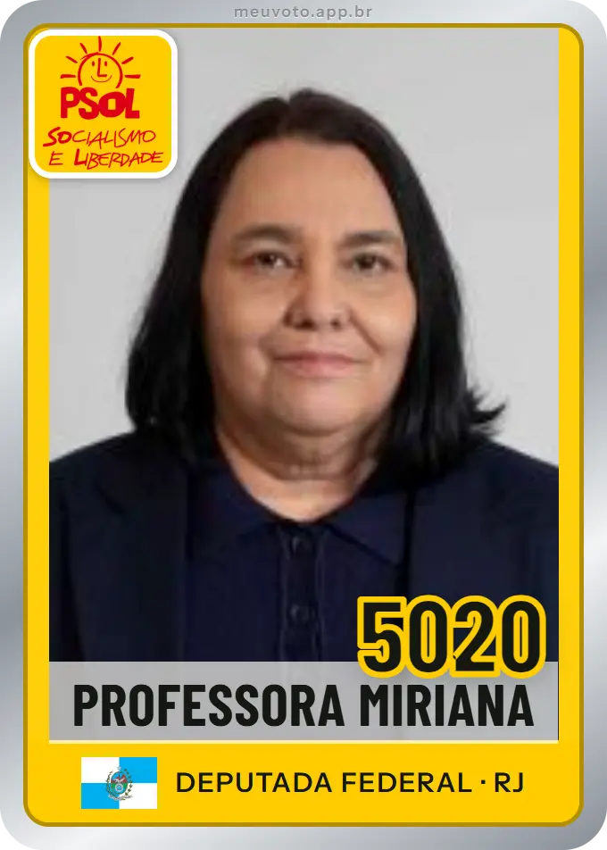 Carta de Professora Miriana, número 5020, PSOL