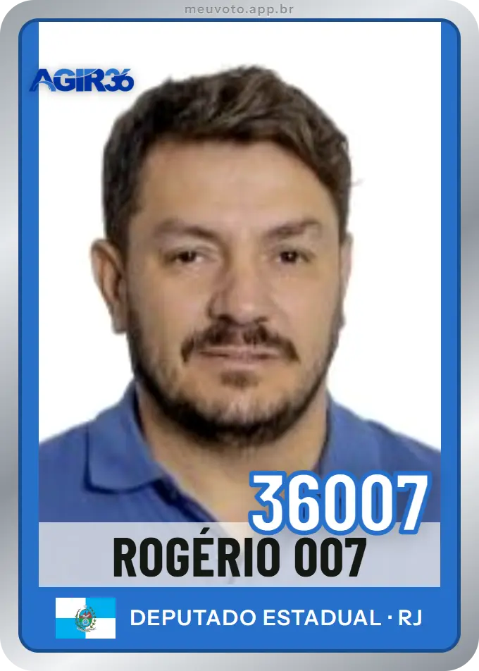 Carta de Rogério 007, número 36007, Agir