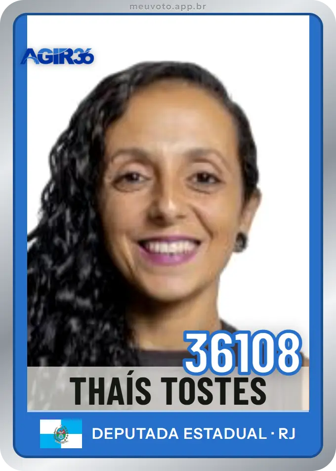 Carta de Thaís Tostes, número 36108, Agir