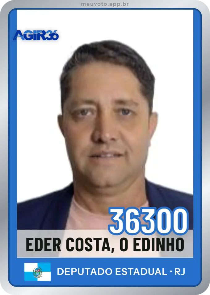Carta de Eder Costa, O Edinho, número 36300, Agir