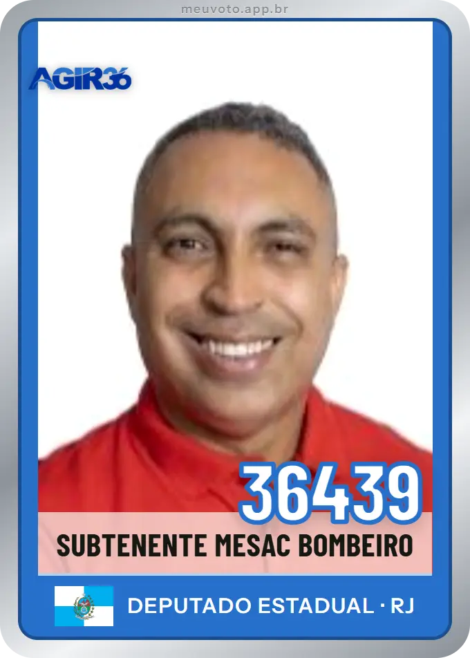 Carta de Subtenente Mesac Bombeiro, número 36439, Agir