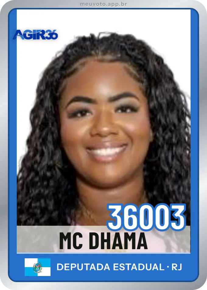 Carta de Mc Dhama, número 36003, Agir