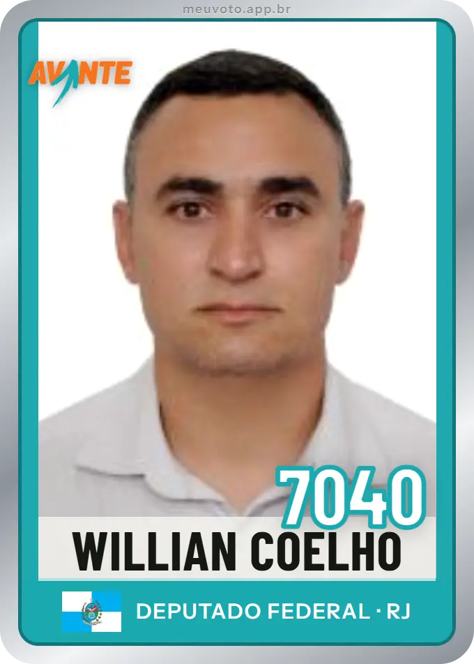 Carta de Willian Coelho, número 7040, Avante